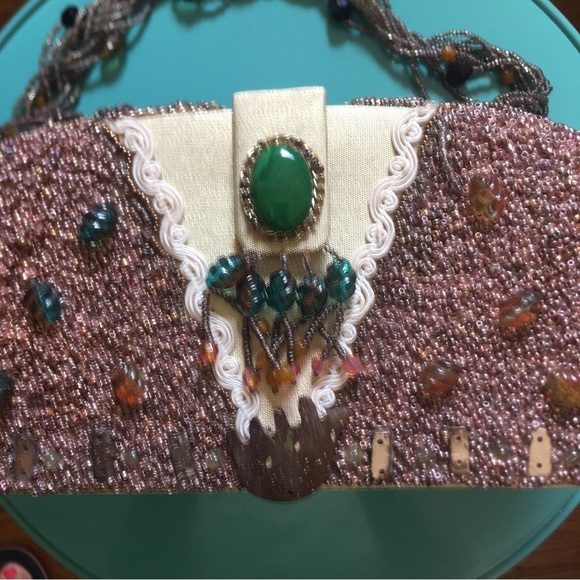 Vintage Hard Case Beaded and Jeweled Purse - Picture 8 of 9